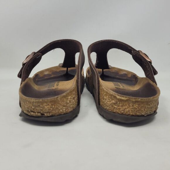 Birkenstock Sandal Women EU35 US4 Gizeh Brown Birko Flor Comfort Slides Thong - Picture 5 of 11